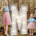 4FT Marquee Light Up Letters M,Party Decoration Large Marquee Light Up Letters with Weighted Water Bag,Pre-cut Foam Board Set Can Be Used for Birthdays,Weddings,Baby Anniversaries