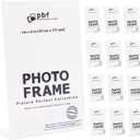 pbf 4x6 Acrylic Sign Holder | 4 x 6 Vertical Stand Up Slanted Sign Holder | Acrylic Stands for Display | Clear Picture Frame, Menu Table Top Stand, Plastic Flyer Holder (12-Pack)