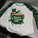 TMSD Women's Mardi Gras St Patrick's Day Sweatshirt Raglan Sleeve Crew Neck Top, XXL
