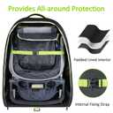 YOREPEK Padded Stroller Travel Bag with Wheels for Airplane, Fits Nuna Mixx Next/Triv Next(Remove All Wheels), with a Separate Pocket to Store Stroller Wheels, Gate Check Stroller Bag for Air Travel