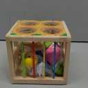 Coogam Wooden Montessori Toys for Toddlers, Shape Sorting Cube Fine Motor Skills Game for Year Old 18 Month+ Baby Boys Girls Gift