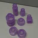 Glass Tapered Candlestick Holders: 10 Pcs Ribbed Purple Candle Sticks Holder Decor Modern Fluted Taper Candle Holders Set