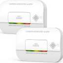 Carbon Monoxide Detector, 7 Year Sensor Life CO Detector with Battery Warning Indicator and Test Button, 85 dB, for Ceiling and Wall Mounting, White (2Pack)