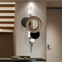 HEBOIX Large Metal Wall Decor Modern Metal Wall Art 3D Wall Sculptures Handmade Wall Hanging Wall Decoration for Living Room/Dinning Room/Bedroom/Entryway/Kitchen/Office (17''Lx41''W)
