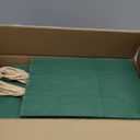 Qiqee 100PCS Gift Bag with Handles Bulk Kraft Deep Green Paper Bags Multiple Uses (8.3"x3"x6"inch Small Size)