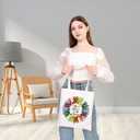 BDWPSS Cancer Awareness Gift Cancer Fighter Gift Fight Cancer In Colors Tote Bag Cancer Support Gift Hope Ribbon Gift