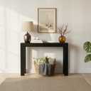 Plank+Beam Modern Solid Wood Console Table, 46 Inch, Sofa Table, Narrow Entryway Table for Hallway, Behind The Couch, Living Room, Foyer, Easy Assembly, Black