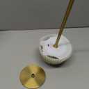 Cordless Small Table Lamp, 4000mAh Rechargeable Battery, Touch Control 3-Color & Stepless Dimming, Portable LED Mini Lamp with Beige Shade for Bedroom, Office, Dining Table, Outdoor Camping