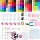 Anergoo Perler Bead Kit 120 Colors 64000 2.6mm, Built-in Iron | Hole Punch and Fuse Beads Pen DIY Crafts Supplies for Women, Ideal Gift,Pixel Art,Craft Kits,Deluxe Beads Set for Beginners, Mini To Extra Large