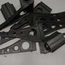 Angoily 4pcs Christmas Tree Stand, Christmas Artificial Tree Folding-Stand, Universal Tree-Base Folding Detachable Xmas Standing 11.4 Inch Replacement Base for 1.2-1.5m Green Display