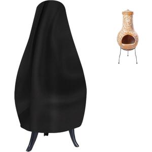 Chiminea Cover Heavy Duty 420D Oxford Water-Resistant Waterproof Outdoor Fireplace Fire Pit Cover (18D x 32H)