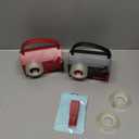 2 Pack Wrapping Paper Cutter & Tape Dispenser Dual Use, Gift Wrap Cutter Tool for Rolls Paper with 4 Tapes & 2 Replace Blades Kit for Christmas Birthday, Easy Cut for Present Wrapping