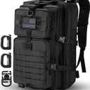 MOLLE Assault Pack, Tactical Backpack Military Army Camping Rucksack, 3-Day Pack (Black)