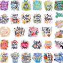 Christian Iron On Patches, 30 Pcs Religious Sayings Embroidered Patch for Clothes, Sew on Faith Words Bible Applique Heat Press for Hats/Backpacks/Clothes DIY Decoration