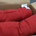 Pillow Perfect Outdoor/Indoor Pompeii Tufted Seat Cushions (Round Back), 19" x 19", Red, 2 Pack