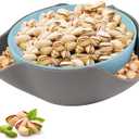 Pistachio Bowl with Shell Storage Large Double Dish Snack Bowl Perfect for Fruit, Nuts, Candy and Snacks