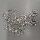 17pcs Stainless Steel Swirl Hollow Sun Diy Pendant