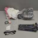 MGparty 100th Day of School Costume for Girls, Old Lady Costume for Kids, Grandma Cosplay Dress Up Accessories (110cm)