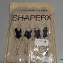 SHAPERX Women's Fajas Colombianas Shapewear Postpartum Tummy Control Arm Slimming Full Body Shaper with Zipper Crotch (Large, Black)