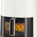 OLIXIS Air Fryer 6 Quart with Window Square Air Fryer 12-in-1 Air Fry, Roast, Reheat, Dehydrate, Bake, Steam, Fries, Custard, Chicken, Wings, Sea Food, Vegetabels,400F, White (Beige)