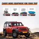 Wonderdriver Roof Rack Cross Bars 220lbs Compatible with Jeep Wrangler JK JL Gladiator JT 2007-2026 with Anti-Theft Metal Lock, 2 & 4 Door Heavy Duty Aluminum Crossbars Rooftop Cargo Kayak Bike