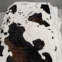 Heated Blanket Throw Blanket - Fast Heating Electric Blanket, Soft Flannel Heated Throw with 10 Time Settings,10 Heating Settings, Warm Gifts for Women & Mom & Grandma(50"x60"Cow Print White) (01 - Black Ombre-white)