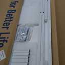 Pamray 47 Inch Small Computer Desk with Monitor Stand, Simple Office Desk with Headphone Hook for Small Spaces, Kids Study Writing Table for Bedroom, White