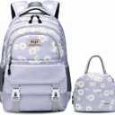 Asge Backpack for Girls Backpack Teenage School Backpack College Bookbag for Kids Casual Daypack with Lunch Box