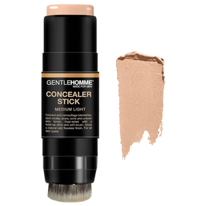 Gentlehomme Men's Concealer Stick with Brush for Dark Circles Eraser, Medium Light