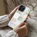 Esdot for iPhone 15 Pro Max Case Cute - Wireless Charging - Preppy Floral