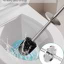 WZKALY Toilet Brush and Holder Set, Stainless Steel Toilet Bowl Brush with Lid, Rust Proof Toilet Cleaner Brush with Caddy, Durable Bristles, Splash Proof, Ideal for Bathroom (1 Pack, Brushed Nickel)