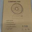 10000mAh Battery Operated Camping Fan with LED Light-7 inch USB Fan with Hanging Hook for Tent Car RV Hurricane Emergency Outage