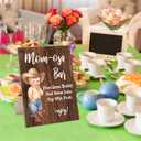 Mom-osa Bar Cowboy Shower Sign,Wooden Game Sign With Stand,Baby Shower Decoration,Baby Shower Welcome Sign,Bar Decoration,Party Favors Supplies,Gender Reveal Decoration Ideas-32