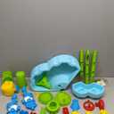 Kids Flower Water Sand Table for Toddlers - 2-Tier Outdoor Water Sand Play Table Toys for Boys Girls, Summer Splash Activity Sensory Table Party Birthday Gift for Kids 3-5 6-12