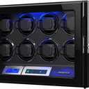 Watch Winder, Adjustable [Upgraded] Watch Pillows, 8 Winding Spaces Watch Winders for Automatic Watches, Built-in Illumination
