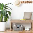 GRANNY SAYS Large Wicker Basket for Storage, Waterproof Baskets for Shelves, Storage Baskets with Handles, Grey Basket for Storage, 1-Pack