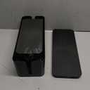 Cable Organizer Box Set of Three, Power Cover Cord Holder Surge Protector for Desk (Black)