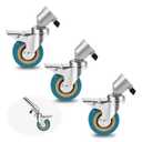 Selens Professional Light Stand Wheels Set 0.9inch/22mm,Rubber Wheels with Durable Metal Construction Foot Brake Lock for Photography Light Stand