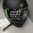 HAX Obsidian Full Face Dual Visor Adult Motorcycle Helmet for Motorbike Street Bike with Pinlock Ready DOT Approved Matte Black Gold L (Black, L)