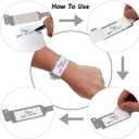 100 Adjustable Medical ID Wristband for Adults & Seniors Waterproof White Hospital Bracelet Durable Plastic Wrist Band for Elderly, Patient Use, Caregiver, or Clinic ID Needs (White)