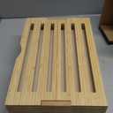 Bamboo Bread Slicer for Homemade Bread Adjustable Width Slicing Guides, Compact Loaf Cutter for Perfect Slices