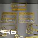 6 Pieces Acrylic Reserved Table Sign Wedding Signs for Tables Acrylic Standing Reserved Wedding Signs for Seating Reservation Restaurant Business Office (Gold)