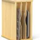 4 Tier Wooden Tray Dividers for Cabinets, Kitchen Vertical Baking Sheet Organizer, Storing Pans, Baking Trays, Cutting Board (16.7" W x 8.9" H x 12.4" D)