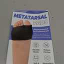 MasterMo Metatarsal Pads for Men and Women - Ball of Foot Pain Relief Cushions for Sesamoiditis, Metatarsalgia, Morton's Neuroma - 2 Pairs Fabric Sleeves with Gel Inserts (Black, M)