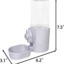 Rabbit Water Bottle 17 OZ Bunny Hanging Water Fountain Automatic Guinea Pig Water Dispenser No Leak Drinking Feeder for Bunny Chinchilla Hamsters Cat Dog Small Animals(Grey)