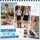 Kids Knee High Socks Boy Girls Cotton School Uniform Breathable Casual Sports Socks 3 Pairs (Black/White/Gray)