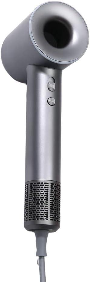 Professional Hair Dryer, 1600W High-Speed Ionic Dryer with 8 Speeds, Negative Ion Technology, Low Noise Design, Multiple Colors (Grey)