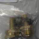 Brass Garden Hose Connector Repair Mender Kit with Stainless Clamp,Fits 1/2" Water Hose Fitting (1/2" Barb x 3/4" GHT)