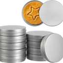 iplusmile 10pcs Metal Sugar Candy Storage Boxes, Korean Candy Game Cookie Cutters Round Snack Case Tin Containers for Party Favor, Kitchen Home Use