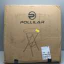 pollilar Cocktail Table 28in Portable Folding Bar Height Table, Compact Round High Top Plastic & Steel Bistro with Removable Legs, Indoor Outdoor RV Patio Catering Parties Commercial Events-Black